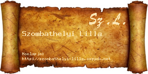 Szombathelyi Lilla névjegykártya