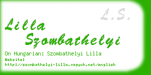 lilla szombathelyi business card